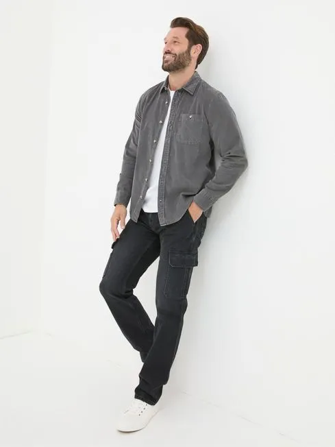 Men Fatface Jeans Black Cargo Jeans