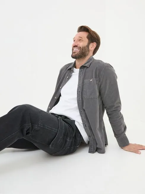 Men Fatface Jeans Black Cargo Jeans