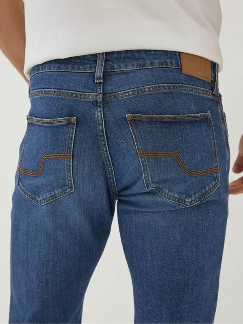Men Fatface Jeans Blue Slim Mid Wash Jeans