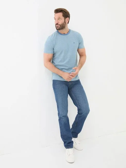 Men Fatface Jeans Blue Straight Fit Recycled Jeans
