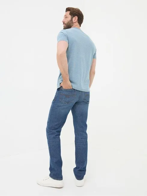 Men Fatface Jeans Blue Straight Fit Recycled Jeans
