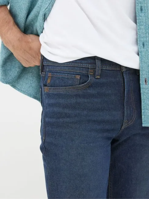 Men Fatface Jeans Blue Straight Fit Recycled Jeans