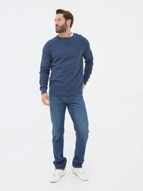 Men Fatface Jeans Blue Wash Straight Fit Jeans