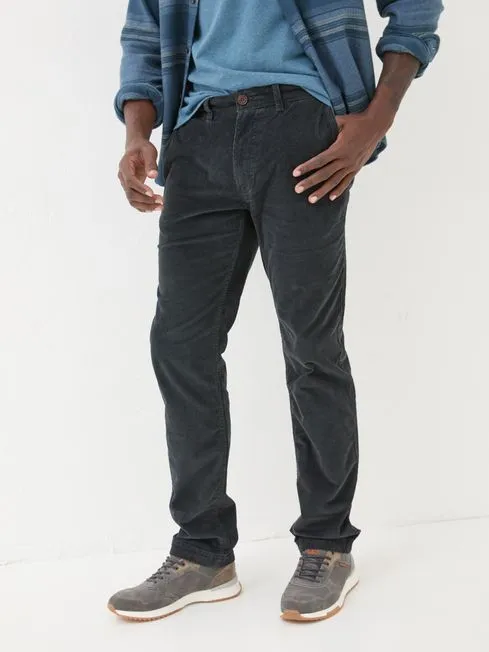 Men Fatface Pants Blue Navy Straight Cord Trousers
