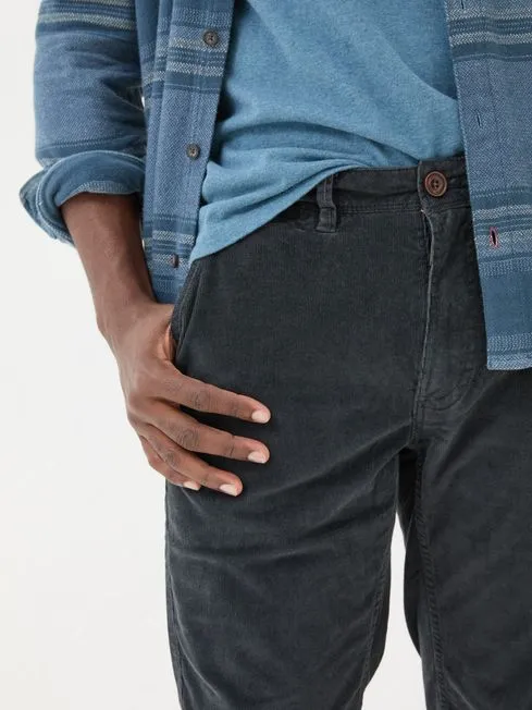 Men Fatface Pants Blue Navy Straight Cord Trousers