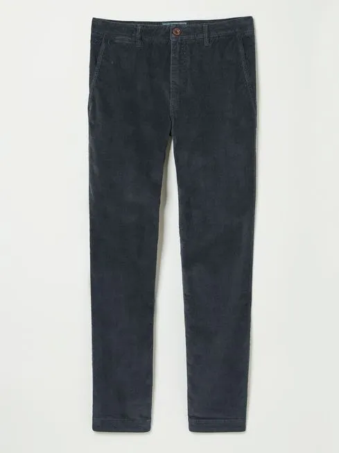 Men Fatface Pants Blue Navy Straight Cord Trousers