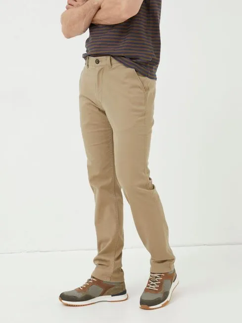 Men Fatface Pants Heyshott Natural Slim Textured Trousers