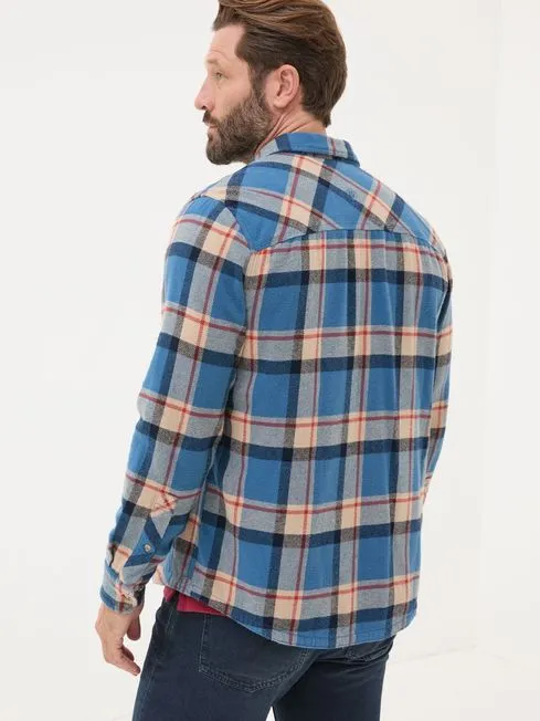 Men Fatface Shirts Blue Long Sleeve Borne Check 100 Cotton Shirt Men Fatface Shirts Blue Long Sleeve Borne Check 100 Cotton Shirt