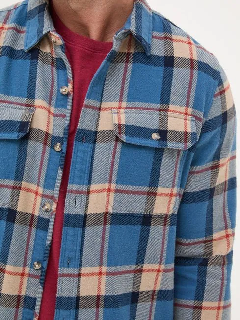 Men Fatface Shirts Blue Long Sleeve Borne Check 100 Cotton Shirt Men Fatface Shirts Blue Long Sleeve Borne Check 100 Cotton Shirt
