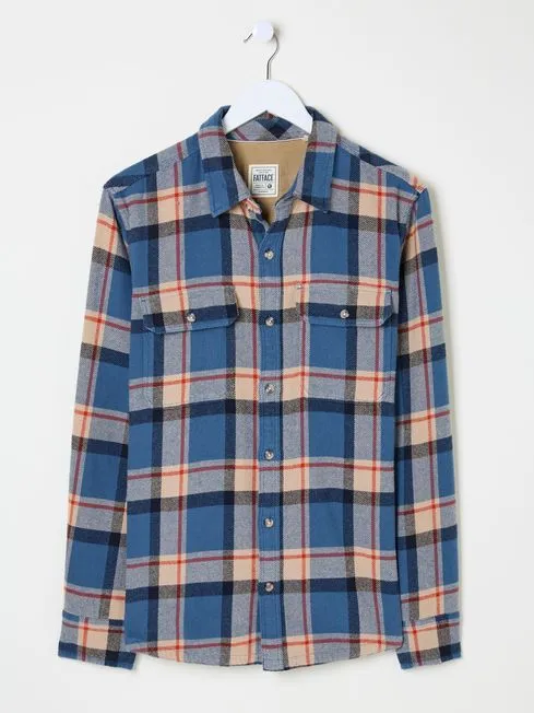Men Fatface Shirts Blue Long Sleeve Borne Check 100 Cotton Shirt Men Fatface Shirts Blue Long Sleeve Borne Check 100 Cotton Shirt