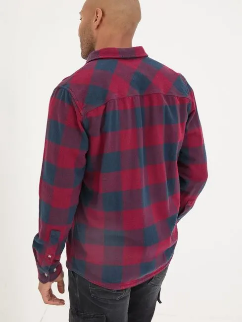 Men Fatface Shirts Dark Red Long Sleeve Big Buffalo 100 Cotton Shirt Men Fatface Shirts Dark Red Long Sleeve Big Buffalo 100 Cotton Shirt