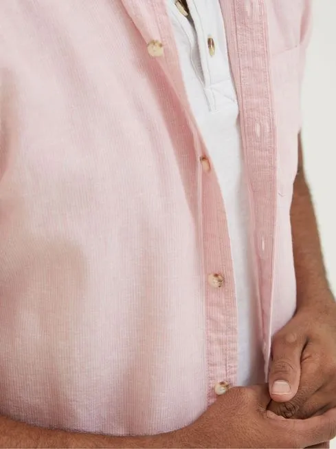 Men Fatface Shirts Pink Bugle Micro Stripe Shirt Men Fatface Shirts Pink Bugle Micro Stripe Shirt