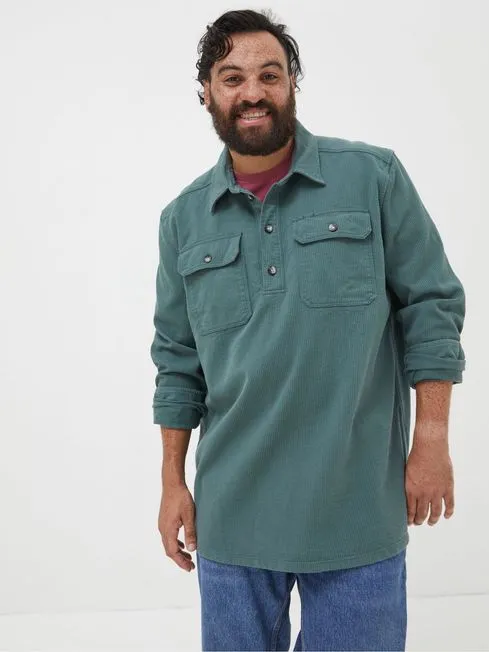 Men Fatface Shirts Thompson Green Smock Overshirt Men Fatface Shirts Thompson Green Smock Overshirt