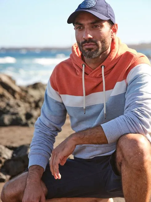Men Fatface Sweatshirts and Hoodies Brooke Orange Cut And Sew Overhead Hoodie Men Fatface Sweatshirts and Hoodies Brooke Orange Cut And Sew Overhead Hoodie