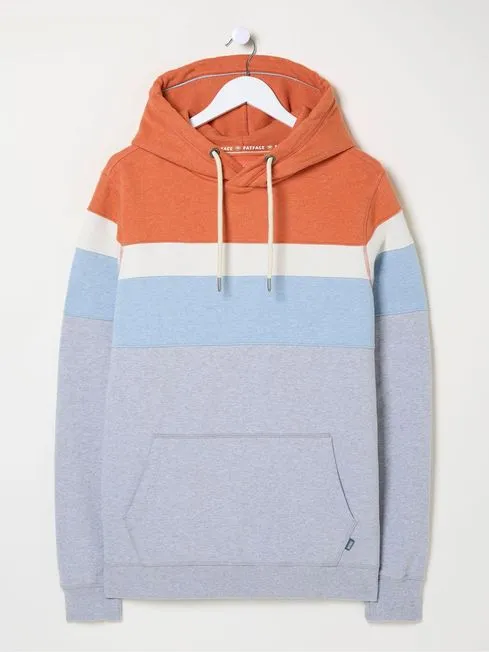 Men Fatface Sweatshirts and Hoodies Brooke Orange Cut And Sew Overhead Hoodie Men Fatface Sweatshirts and Hoodies Brooke Orange Cut And Sew Overhead Hoodie