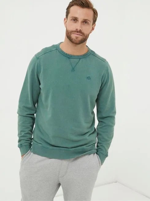 Men Fatface Sweatshirts and Hoodies Petersfield Light Green Sweatshirt