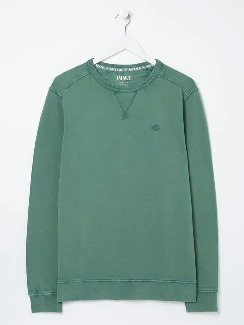 Men Fatface Sweatshirts and Hoodies Petersfield Light Green Sweatshirt