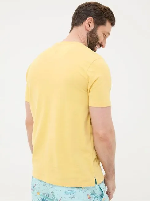 Men Fatface TShirts Judes Yellow Chest Stripe TShirt Men Fatface TShirts Judes Yellow Chest Stripe TShirt