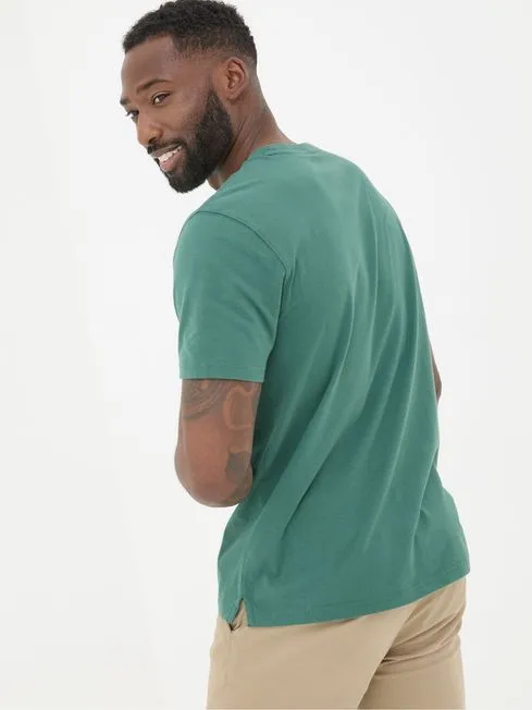 Men Fatface TShirts Lulworth Green 100 Cotton Organic Crew TShirt Men Fatface TShirts Lulworth Green 100 Cotton Organic Crew TShirt