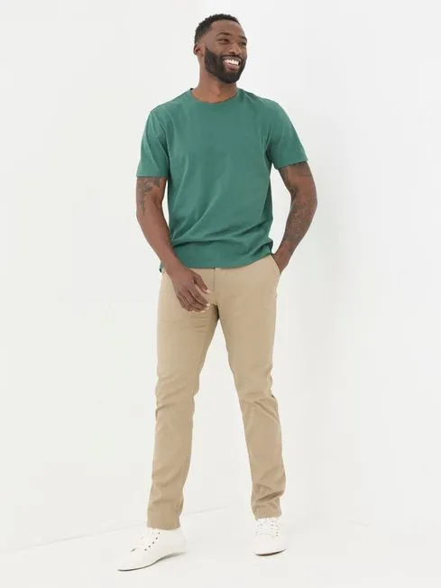 Men Fatface TShirts Lulworth Green 100 Cotton Organic Crew TShirt Men Fatface TShirts Lulworth Green 100 Cotton Organic Crew TShirt