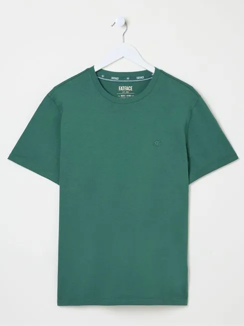Men Fatface TShirts Lulworth Green 100 Cotton Organic Crew TShirt Men Fatface TShirts Lulworth Green 100 Cotton Organic Crew TShirt