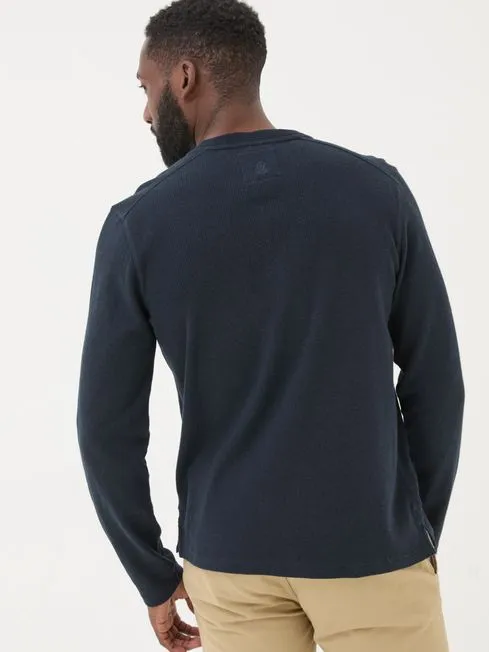 Men Fatface TShirts Navy Textured Henley 100 Cotton TShirt Men Fatface TShirts Navy Textured Henley 100 Cotton TShirt