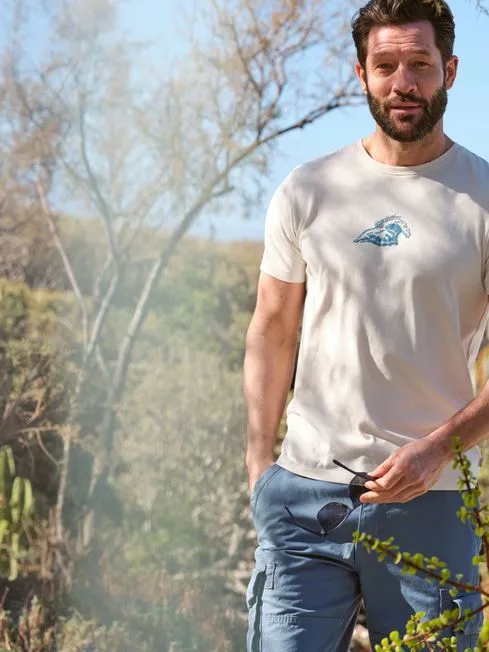 Men Fatface TShirts Wave Natural TShirt