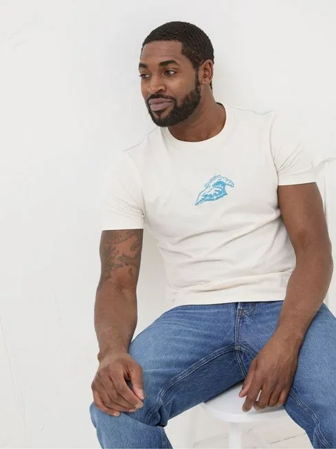 Men Fatface TShirts Wave Natural TShirt