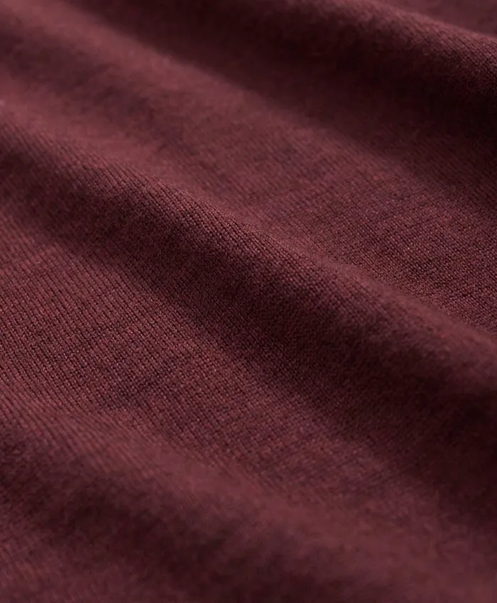 Men Fine Merino Wool HalfZip Sweater Burgundy Brooks Brothers Sweaters