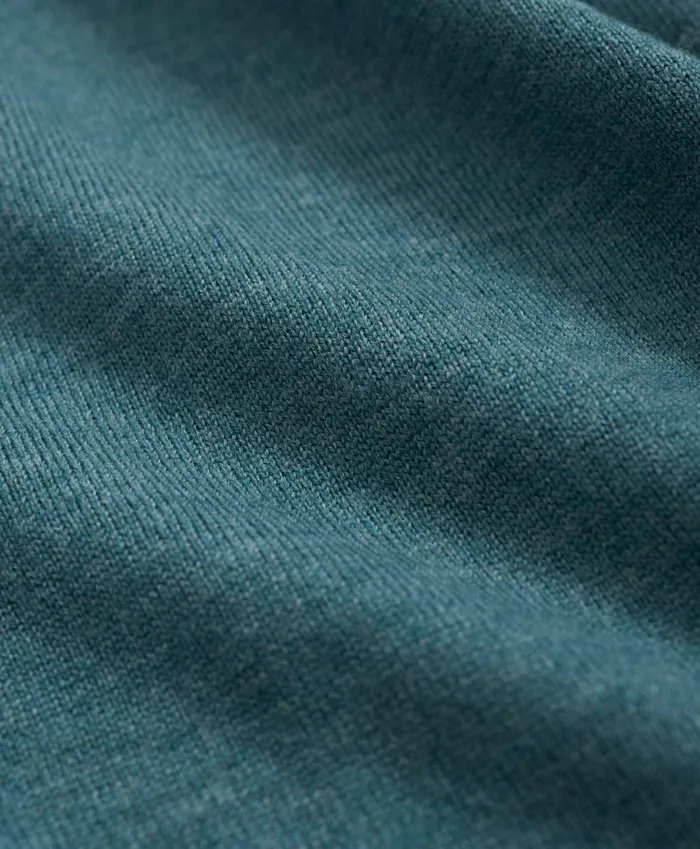 Men Fine Merino Wool VNeck Sweater Teal Brooks Brothers Sweaters