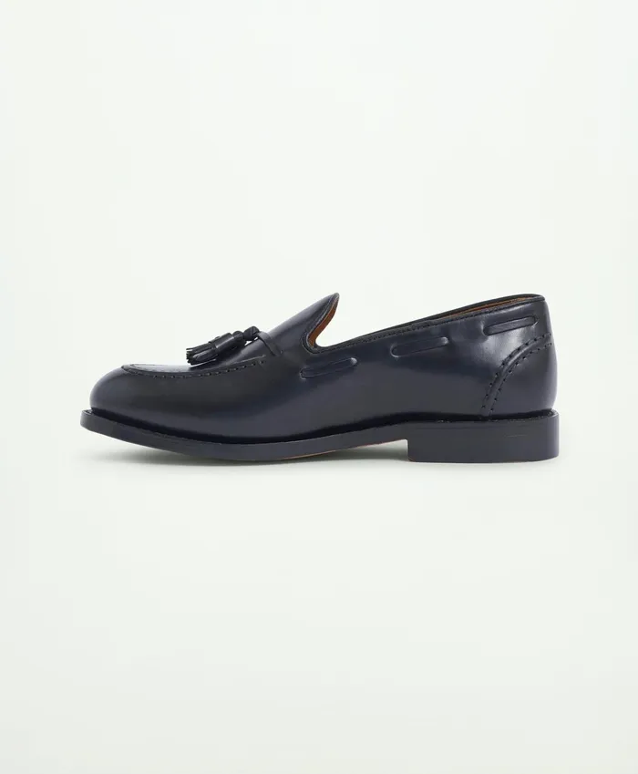Men Fitzgerald Tassel Loafer Black Brooks Brothers Shoes