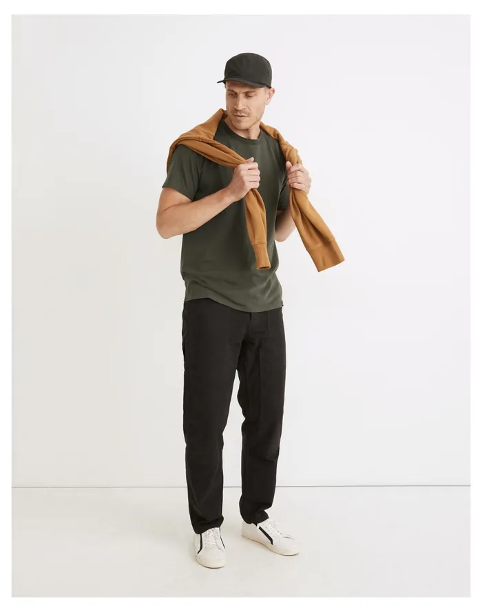 Men Garment Dyed Allday Crewneck Tee Dark Palm Madewell Tees Men Garment Dyed Allday Crewneck Tee Dark Palm Madewell Tees