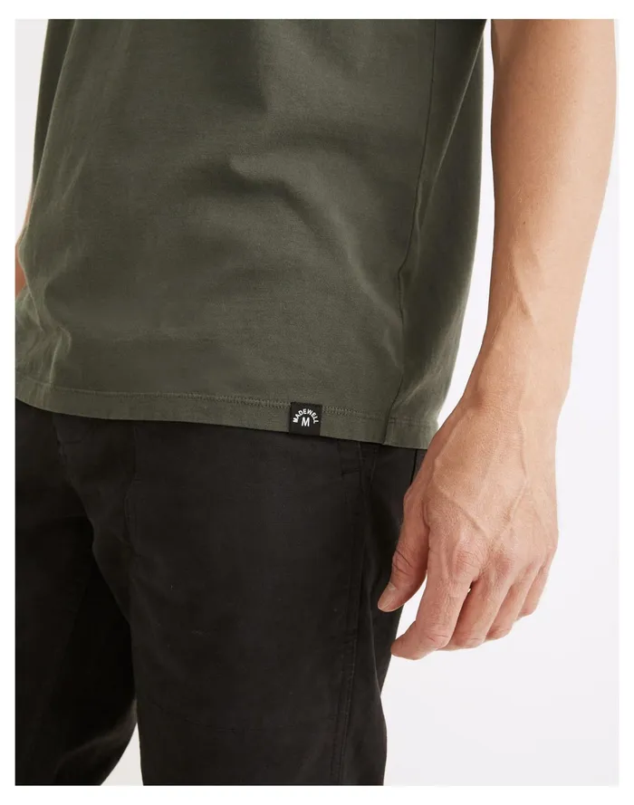Men Garment Dyed Allday Crewneck Tee Dark Palm Madewell Tees Men Garment Dyed Allday Crewneck Tee Dark Palm Madewell Tees