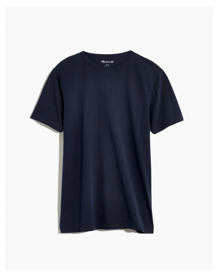 Men Garment Dyed Allday Crewneck Tee Twilight Madewell Tees Men Garment Dyed Allday Crewneck Tee Twilight Madewell Tees