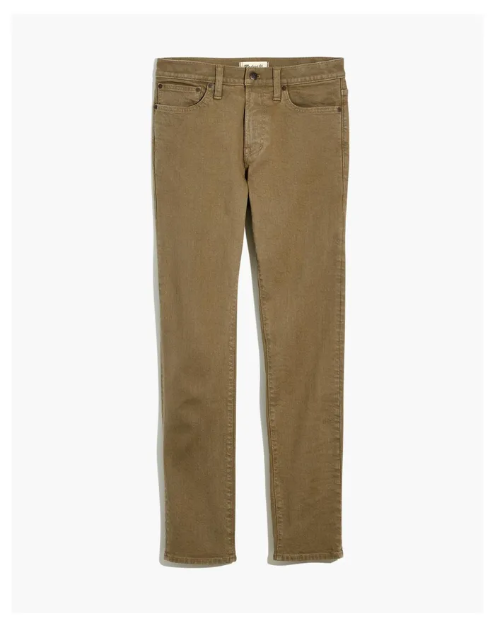 Men Garment Dyed Slim Jeans Olive Tree Madewell Jeans
