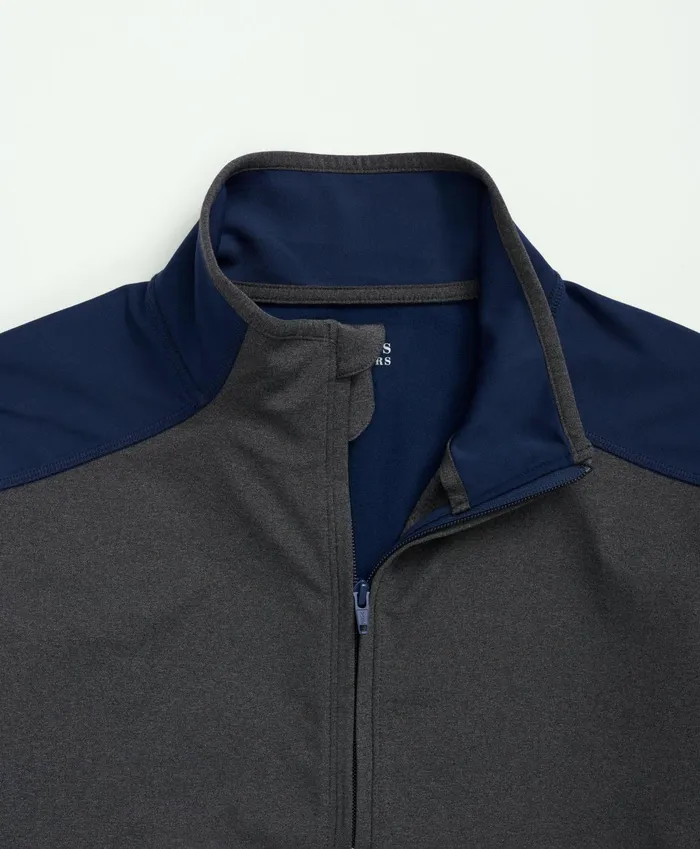 Men Golf Performance HalfZip Charcoal Brooks Brothers TShirts and Sweats