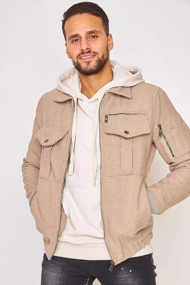 Men Jacket In Beige Beige Brentiny Paris Jackets
