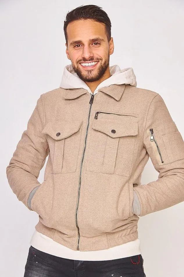 Men Jacket In Beige Beige Brentiny Paris Jackets