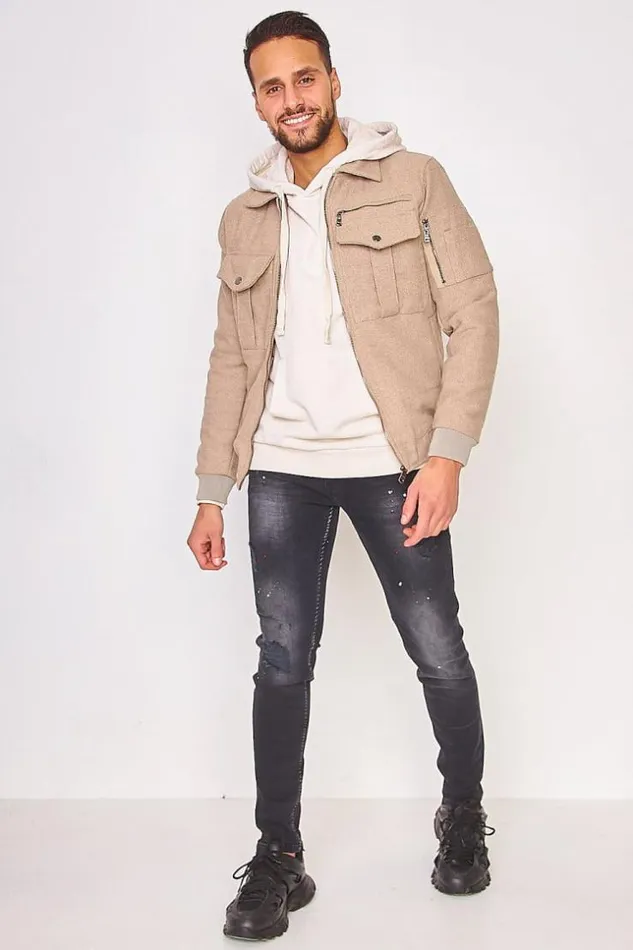 Men Jacket In Beige Beige Brentiny Paris Jackets