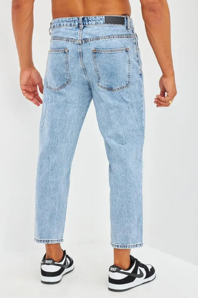 Men Jean Basique Regular Brut Bleu Blue Brentiny Paris Jeans