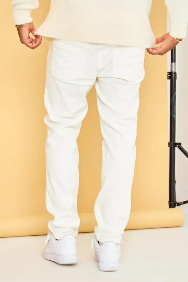 Men Jeans Coupe Droite Blanc Cass White Brentiny Paris Pants