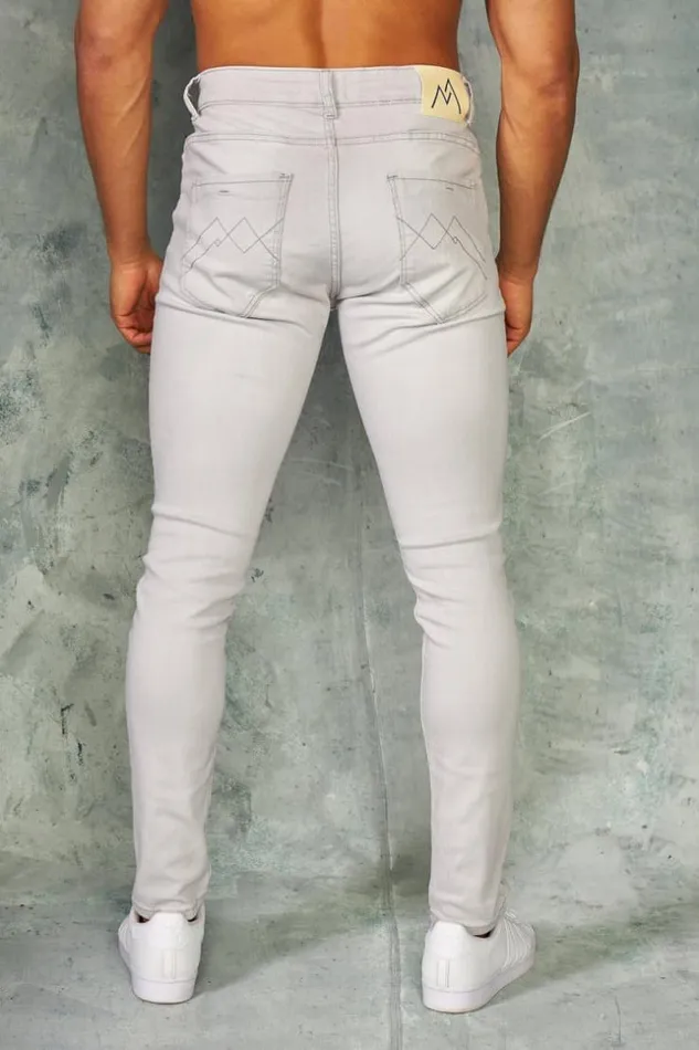 Men Jeans Skinny Gris Clair Griff Grisclair Brentiny Paris Jeans