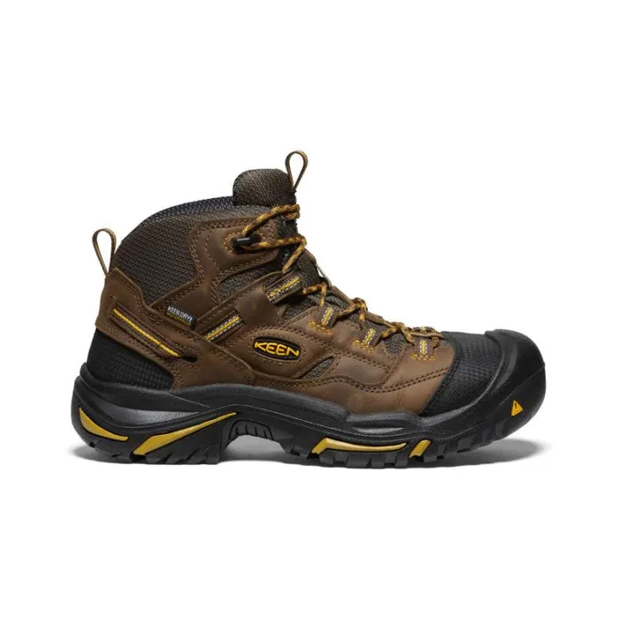 Men KEEN Boots Braddock Mid Waterproof Work Boots 8211 Steel Toe Boots