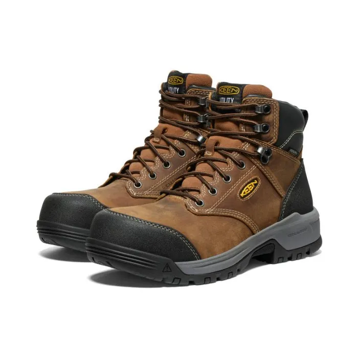 Men KEEN Boots Evanston Boot 6quot Waterproof BisonBlack Leather Work Boot Men KEEN Boots Evanston Boot 6quot Waterproof BisonBlack Leather Work Boot
