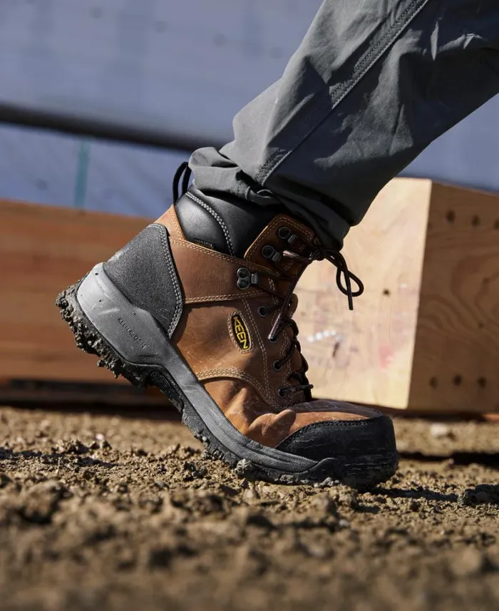 Men KEEN Boots Evanston Boot 6quot Waterproof BisonBlack Leather Work Boot Men KEEN Boots Evanston Boot 6quot Waterproof BisonBlack Leather Work Boot