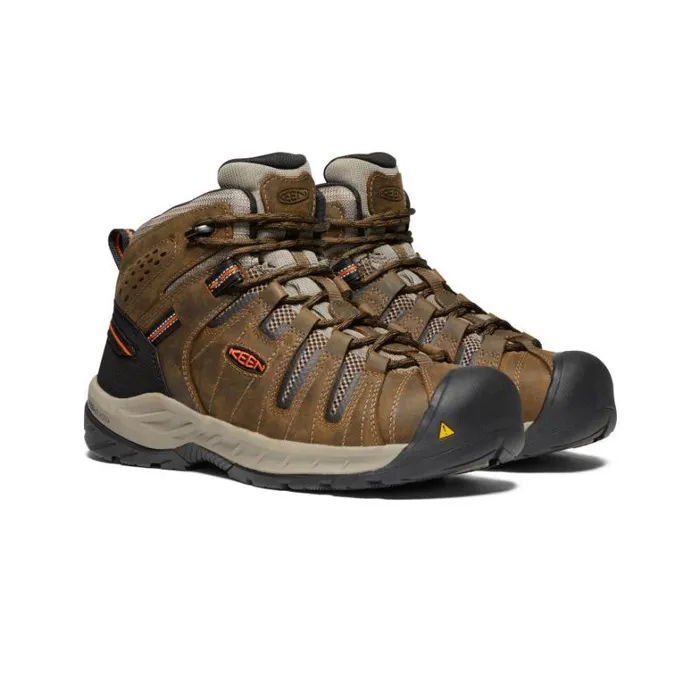 Men KEEN Boots Flint II Boot Soft Toe Cascade BrownBurnt Ochre Men KEEN Boots Flint II Boot Soft Toe Cascade BrownBurnt Ochre