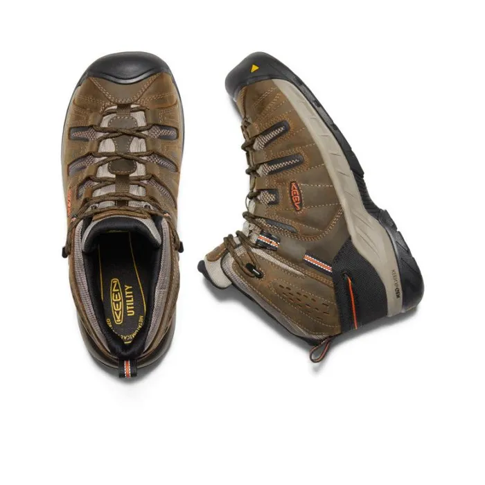 Men KEEN Boots Flint II Boot Soft Toe Cascade BrownBurnt Ochre Men KEEN Boots Flint II Boot Soft Toe Cascade BrownBurnt Ochre