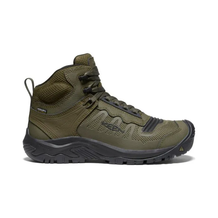 Men KEEN Boots Olive Green Work Boots Soft Toe 8211 Reno Mid KBF WP
