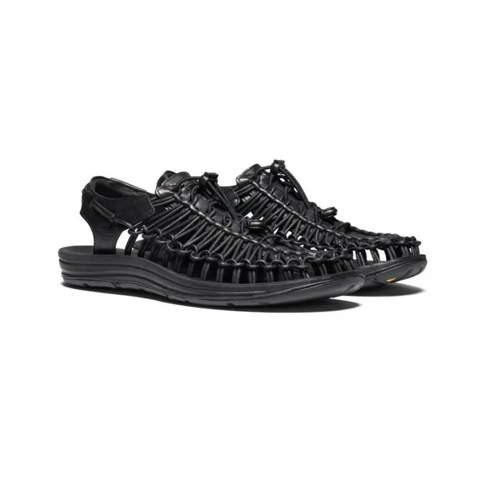 Men KEEN Sandals UNEEK Premium Leather Black Men KEEN Sandals UNEEK Premium Leather Black