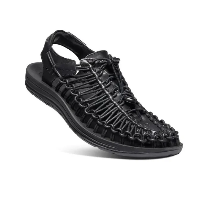 Men KEEN Sandals UNEEK Premium Leather Black Men KEEN Sandals UNEEK Premium Leather Black